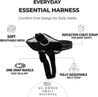 ShawnCo Essential Dog Harness, No-Pull Pet Vest (White Marble,XL) | 3 Leash Clips, Easy On, No-Choke, Reflective, Adjustable Fit, Padded Comfort, Control Handle, For Small, Medium & Large Dogs