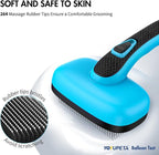 Dog Self Cleaning Slicker Brush for Shedding, Ideal for Short Long Haired Dogs, Including Cat. Removes Loose Fur, Undercoat, Mats, Tangled Hair. Suit for Large Medium Small Animal. Blue
