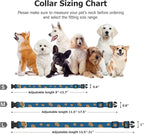 Cotton Handmade Dog Collar Cute and Distinctive Patterns Blue Rose with Pendant for Girl Boy Dogs Collars M