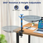 Cat Desk Bed - 360° Rotating & Height Adjustable Cat Hammock Perch, Sturdy Cats Bed for Desk with Removable Washable Cover, Supports Up to 60lbs, Perfect for Indoor Cats