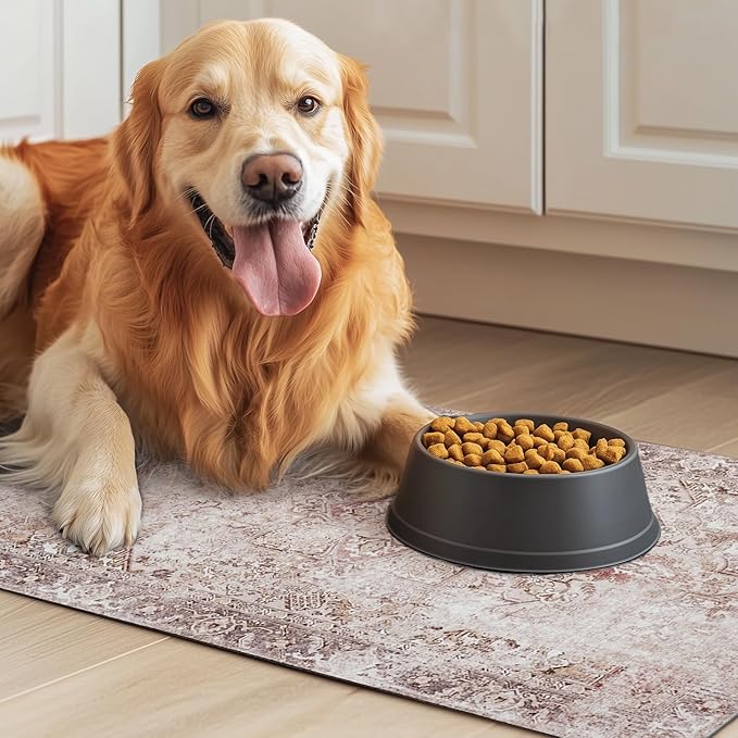 Dog Food Mat for Floors Waterproof Pet Placemat Cat Feeding Bowls Mats for Food and Water, Eco-Friendly Dog Accessories Diatomite Pets Supplies 17" X 30"