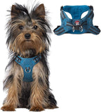 BARKBAY Dog Harness, Reflective Adjustable Step-in Vest Harness, Blue/Black, XXS