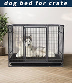 Waterproof Vinyl Leather Dog Bed for Small Dogs, Wipeable Dog Pad, Easy to Clean, Pet Hair Resistant Kennel Bed
