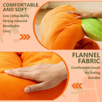 Rabbit Bed,Thick&Soft Bunny Bed with Removable Cushion,Machine Washable with Rattan Mat & Heart Decor,Cozy Warm Small Animal Sleeping Beds (Carrot Shape-L)