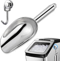3oz Stainless Steel Ice Scoop for Freezer with Magnetic Hook – Dishwasher Safe Ice Scooper for Ice Machine – Metal Scoop for Ice Bucket, Dog Food, Flour, Canisters