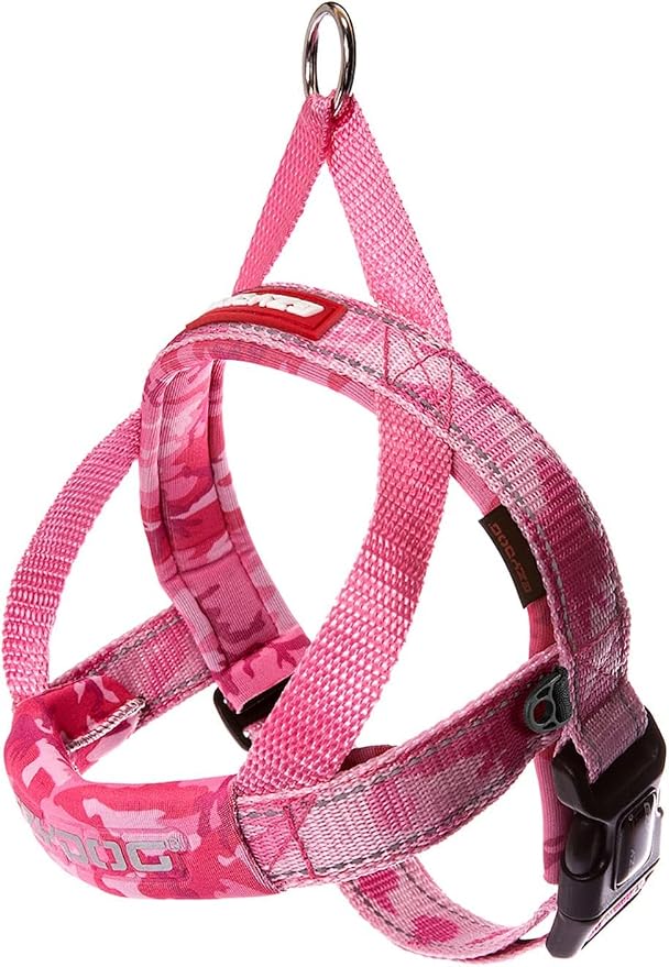 EzyDog Quick Fit Dog Harness, Soft Neoprene Padding - X-Large, Pink Camo | Fast One-Click Buckle, Adjustable Fit, Strong Reinforced Materials, Reflective Stitching, No Pull Dog Harness, Easy Walking