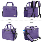 BAGLHER Dog Travel Bag Backpack Pet Supplies Backpack 5-Piece Set with Shoulder Strap 2 Lined Pet Food Containers 4 Foldable Feeding Bowls Essential Kit for Pet Travel