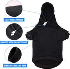 Dog Hoodie Sweater for Dogs Pet Clothes Black Buffalo Plaid Warm and Soft Breathable Cozy(XS)