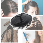 Nıva 2pcs Scalp Massager Shampoo Brush, Massage Hair Brush Floriated Shower Comb for Deep Cleaning Hair Men’s Hand Brush Growth Beard Brush Pet Grooming Brushes (Black)