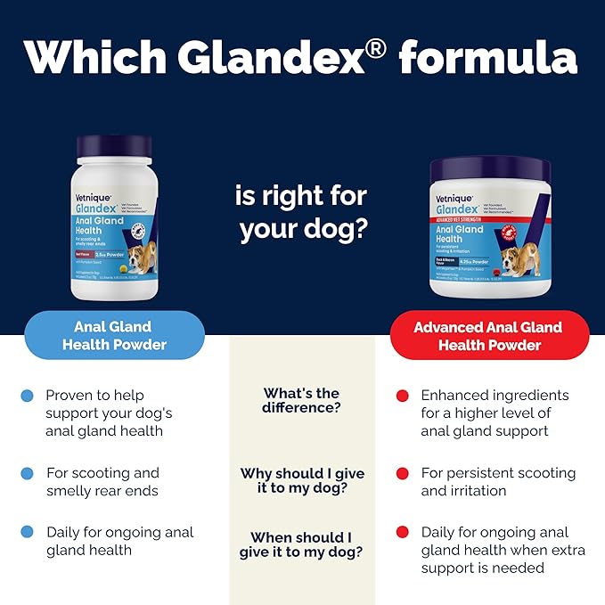 Vetnique Glandex Dog Fiber Supplement Powder for Anal Glands with Pumpkin, Digestive Enzymes & Probiotics - Vet Recommended (Regular or Advanced Strength) - Boot The Scoot (4.0oz Powder, Beef Liver)
