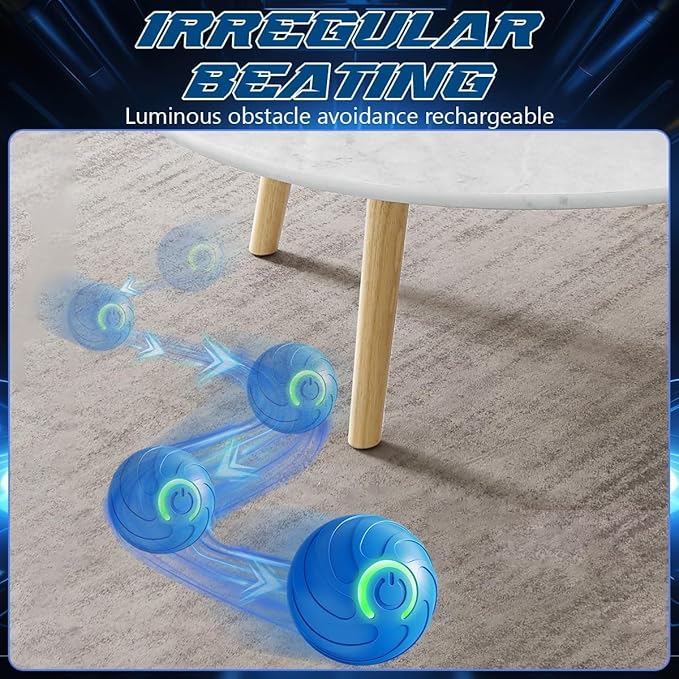 2PCS Shaky Ball Toy for Dogs, Interactive Dog BallToy, Vibrating Dog Balls, Smart Jumping BallToys, Fun Shaking Pet Bounce Electric Balls Automatic Moving Pet Toys for Dogs (Orange+Blue)