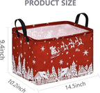 Christmas Basket Box Hamper Storage Basket Collapsible Organizer Bin Gift Shelf Baskets for Home and Kitchen Storage