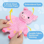 Prime Pets Dog Toys, 5 Pack, Plush Dog Squeaky Toys, No Stuffing Bodies, Crinkle Animals Pet Toy for Small Medium Large Dogs, Puppy Chew Toy to Keep Them Busy