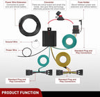 Nilight 4 Pin Trailer Wiring Harness Kit 56336 Simple Fit Tow Hitch | Vehicle Standard 4 Way Connector Custom for 2014 2015 2016 2017 2018 2019 2020 2021 2022 2023 2024 2025 Dodge Durango