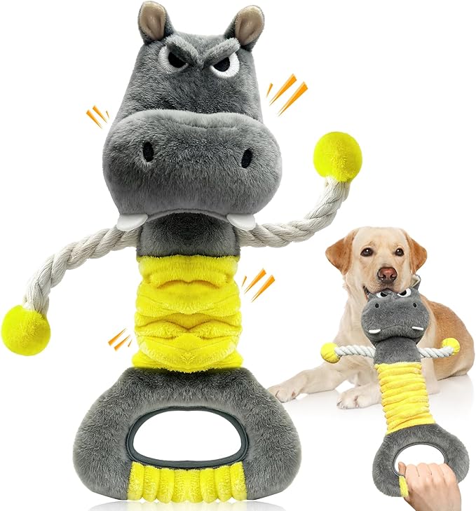 Large Squeaky Plush Dog Toys for Small, Medium, and Large Dogs Daily Companionship, Training, Tug of War Puppy Toys to Keep Them Busy
