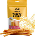 iPaw Turkey Dog Treats, All Natural Human Grade Dog Treat, Suitable for Training chew, US Sourced Raw Material, Hypoallergenic, Rawhide Alternative, Thin Stick (Sweet Potato)