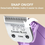 3pcs 7FC Blades Dog Grooming Replacement Blades Compatible with Andis Dog Clipper,Ceramic Blade & Stainless Steel Blade