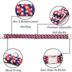 Lionet Paws Patriotic Dog Collar with Bowtie, 4th of July, Soft and Comfortable, Adjustable Collar for Small Dogs, Neck 10-16 inches