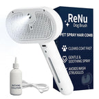 3 In 1 Self Cleaning Steamy Pet Brush, Pets Spray Hair Removal Comb - Anti-Static, Dog Grooming Tool with Steam & Self-Cleaning, Skin-Friendly Design + Bathing Solution