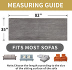 HAOMAIJIA Waterproof Couch Cover for Dogs Washable,Faux Fur Pet Couch Covers for Sofa,Soft Dog Bed Cover Non-Slip Couch Covers for 3 Cushion Couch Sofa Pet Friendly (Grey, 35" x 82")