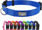 Blue Dog Collar Basic Adjustable Dog Collars for Puppy Small Medium Large Dogs Girls with Breathable Quick Release Nylon Pet Collar