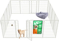 FXW Homeplus Unleashed Indoor Dog Playpen - Stress-Free and Safe Play, Heavy Duty 45 Inch 16 Wire Panels Dog Pen for Large Dogs, White│Patented