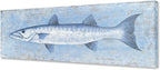 Yihui Arts Blue and White Fish Canvas Wall Art – Coastal Paintings with Textured for Living Room Bedroom Bathroom Decor