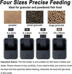 WiFi Automatic Fish Feeder for Aquarium, Food Dispenser for Fish Tank with App Control, USB Powered, Suitable for Small Tank Pelleted Food, Black