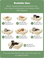Spotted Play Orthopedic Dog Bed with Sides - Sofa Beds for Large Dogs, Supportive Foam Pet Couch Bed with Washable Removable Cover, Waterproof Lining and Non-Slip Bottom, Ivory - L