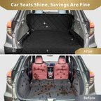 F-color SUV Cargo Liner for Dogs, Water Resistant Pet Cover Dog Seat Mat SUVs Sedans Vans with Bumper Flap Protector, Non-Slip, Large Size Universal Fit, Black