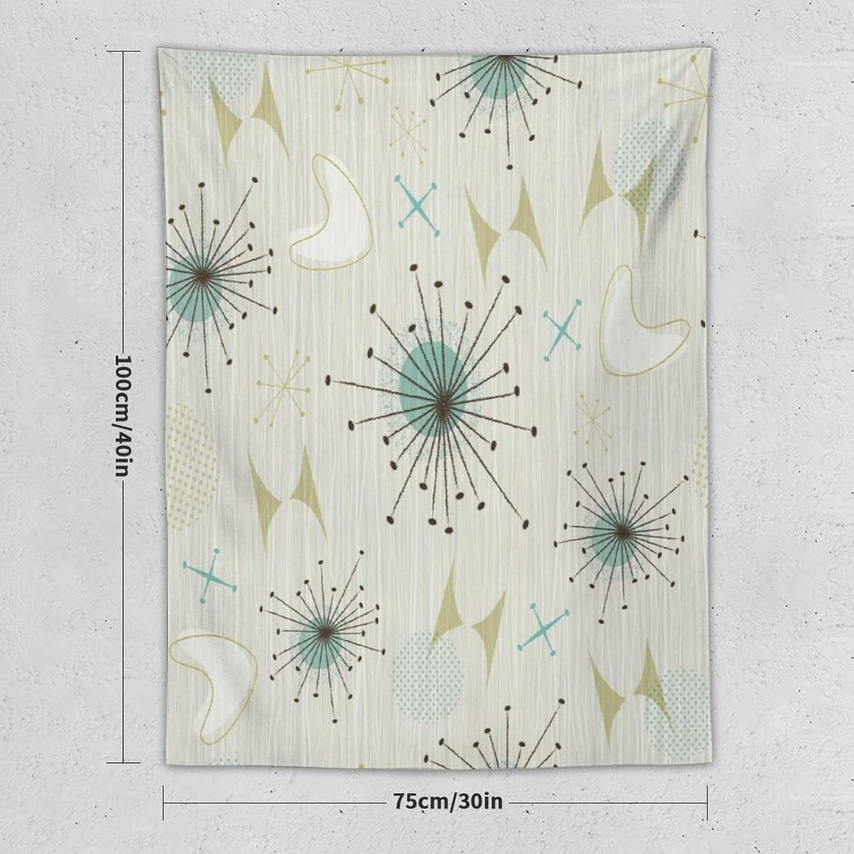 ICMOLYYENLO Boho Medieval Cat Tapestry, Abstract Atomic Starburst Geometric Aesthetic Art Wall Hanging For Bedroom Living Room Dormitory 30x40 Inches