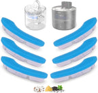 Cat Water Fountain Filter Replacement Upgrade Cat Fountain Filter Arc-Shaped Safe Washable Animal Water Fountain Filters with 4 Filtration System for HAPUP Dog Kitty Spout Cat Fountain