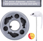 Pawzone Cat Toys, Cat Toys for Indoor Cats,Interactive Kitten Toys Roller Tracks with Catnip Spring Pet Toy with Exercise Balls Teaser Mouse (Soft Grey)