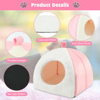 BWOGUE Guinea Pig House Bed Cozy Hamster Cave Large Hideout for Dwarf Rabbits Hedgehog Bearded Dragon Winter Nest Hamster Cage Accessories