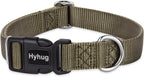 Hyhug Pets Classic Regular Heavy Duty Nylon Dog Basic Collar for Medium Dogs Daily Use Walking Jogging. (Medium, Military Green)