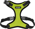 Voyager Step-in Pet Harness - All Weather Mesh, Adjustable Step in Harness for Cats and Dogs by Best Pet Supplies - Lime Green/Black Trim, L