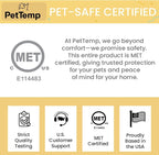 Pet Heating Pad for Cats Dogs Indoor & Sheltered Outdoor Waterproof Heated Cat Bed Heated Dog Bed Chew Resistant Cord Constant Temperature Brown 16 x 13 Inch