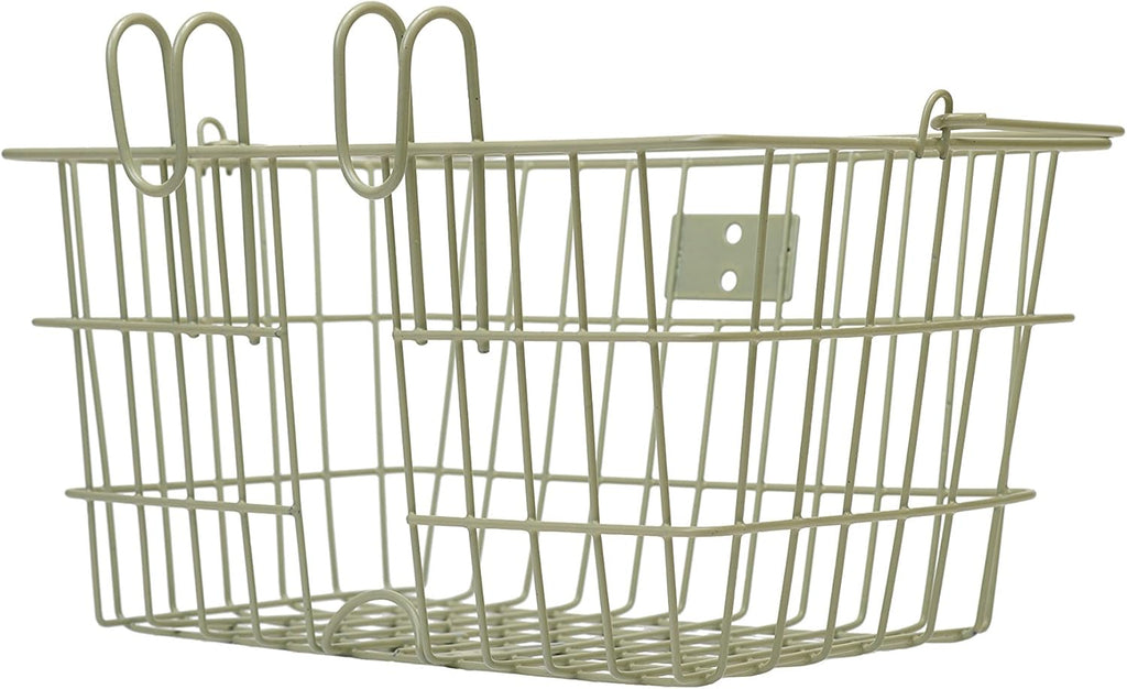 Retrospec Apollo-Lite Lift-Off Bike Basket - Detachable Steel Handlebar Basket with Carrying Handle for Commuting, Shopping & Beach Trips - 14.5in x 9.5in Weather-Resistant Biking Gear