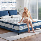 King Size Mattress 12 Inch, Medium Firm Hybrid King Bed Mattress, Memory Foam Mattresses in a Box for Pressure Relief, Individual Pocket Spring-Motion Isolation with Edge Support, CertiPUR-US
