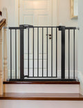 Babelio Baby Gate for Doorways and Stairs, 26-40" Auto Close Dog Gate, Easy-Install Pressure Mounted Satey Door, No Drilling Safety Gate for Child and Pets, Pressguard, Black