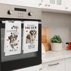 Shih Tzu Gifts Kitchen Towels Set of 2, Funny Dog Hand Towels for Bathroom Kitchen Decor, Shih Tzu Gifts for Women Dog Lovers Owners, Gift forDog Mom Dishcloths Dish Towel 16X24 Inches