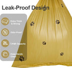 Scented Dog Poop Bags With Dispenser, Strong and Leak-proof Waste Bags for Pets, 870 Count (58 Packs of 15), 13 Inch x 9 Inch (Khaki)