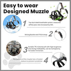 Dog Muzzle, Basket Muzzle for Small Medium Large Dogs, Anti-Biting and Chewing, Lightweight & Sturdy Cage Design, Allows Panting & Drinking, Ideal for Grooming & Training(Black Size M)
