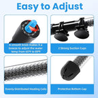 AQUANEAT Aquarium Heater, 200W Fish Tank Heater, Adjustable Submersible Water Thermostat with Thermometer