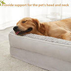 BFPETHOME Orthopedic Dog Beds for Large Dogs-Waterproof Sofa Dog Bed with Removable Washable Cover, Large Pet Bed with Waterproof Lining and Nonskid Bottom, Pet Bed for Dogs