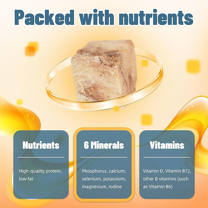 Just Try 4.76 oz Freeze-Dried Cod Treats Dog & Cat Treats - Single Ingredient, Grain-Free Snacks Omega-3 Supports Skin & Coat Health