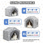 Indoor Dog House, Soft Warm Glow Dog Cave for Small & Medium Dogs | Warm Plush Dog Cave Bed with Sturdy Frame, Machine Washable, Non-slip, for Indoor Dogs and Cats