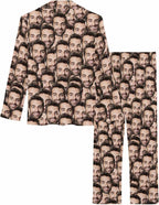 MyPupSocks Custom Face Pajamas for Women Set, Personalized Photo Long Sleepwear XS-XXL