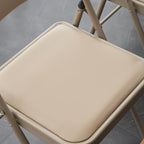 4 Pack Light Brown Folding Chairs with Padded Seats, Portable Foldable Chairs for Indoor and Outdoor, Commercial Seat with Metal Frame for Events Office Wedding Party, 330lbs Capacity