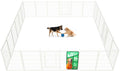 FXW Rollick Unleashed Dog Playpen for Indoor, Yard, RV Camping, 40 inch 24 Panels for Medium and Large Dogs, White│Patented
